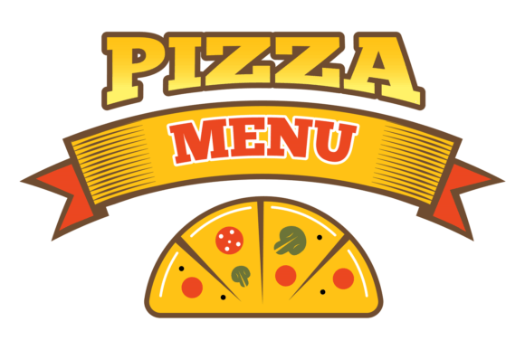 Pizza Menu Header. Color Pizzeria Food E - Download Now