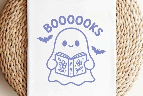 Boooooks Halloween Book Lover Line Art - Download Now