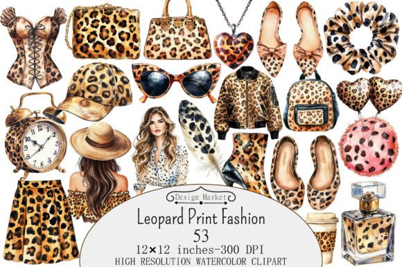 Leopard Print Fashion Clipart - Download Now