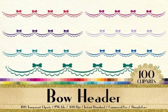 Bow Header Clip Arts Transparent PNG - Download Now