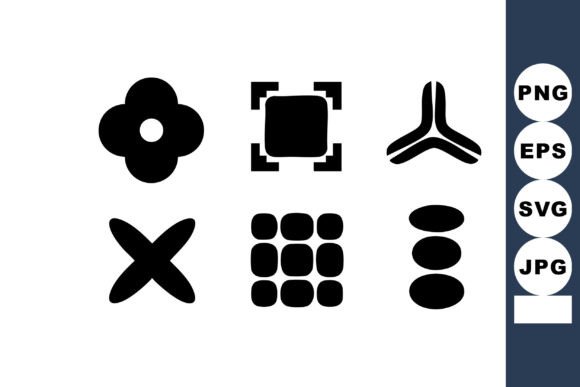 Simple Black Abstract Icons Set - Download Now