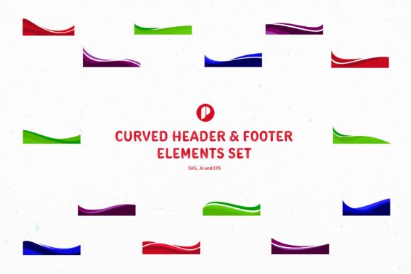 Modern Curved Header &amp; Footer Elements - Download Now