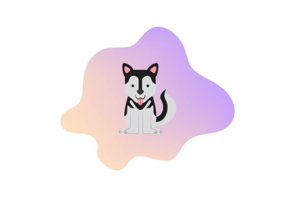 Dog - Adorable Little Dog Abstract Icons - Download Now