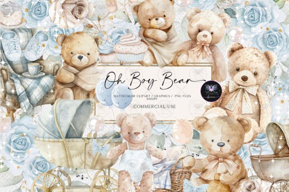 Teddy Bear Boho Clipart - Download Now