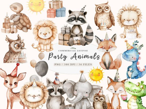 Download Birthday Baby Animal Clipart, Party Png - Png Collection